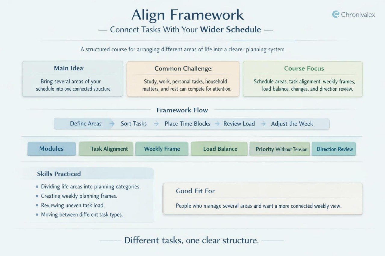 Screenshot of the Align Framework course description on a white background