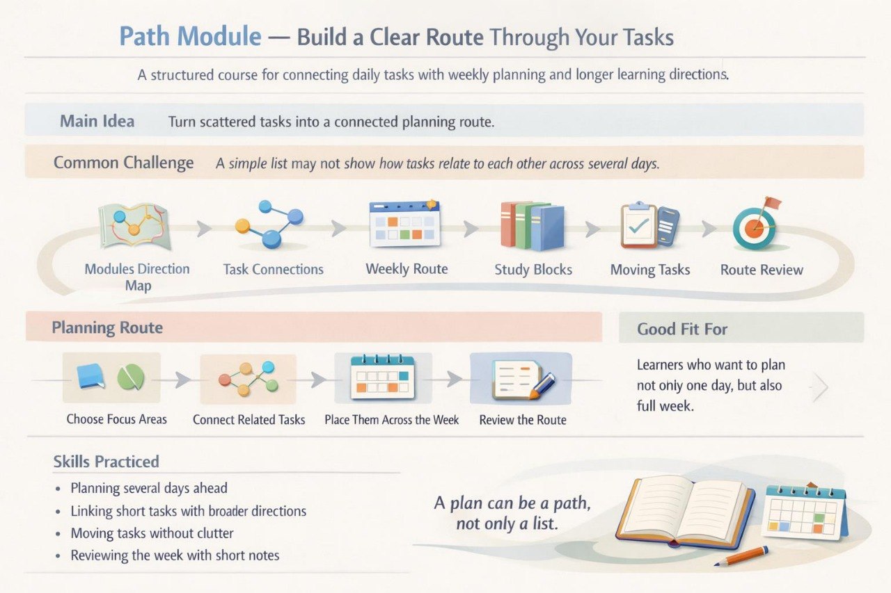 Educational graphic about task management with icons and text on a white background