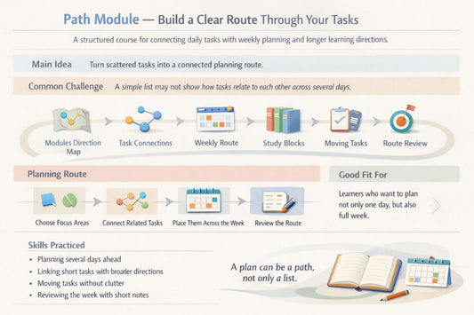 Educational graphic about task management with icons and text on a white background